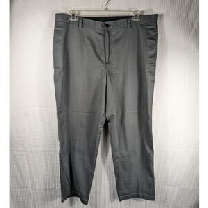 L.L. Bean Classic Fit Chino Pants Men 40x30 Gray Cotton Twill Casual Trousers
